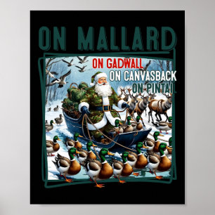 Poster No Pato-real No Friso-de-pescoço-branco Natal Caça