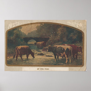 Poster No Posto de Marca Ford Brighton, IA Dez. 7, 1910