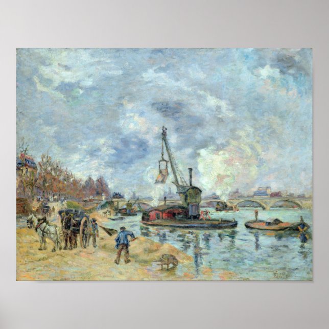 Poster No Quay de Bercy em Paris, 1874 (Frente)