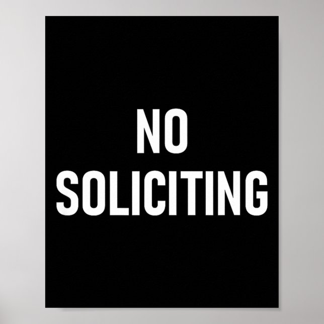 Poster No Soliciting, Funny, Jokes, Sarcastic  (Frente)