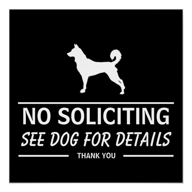 Pôster No Soliciting, See Dog For Details Funny (Frente)