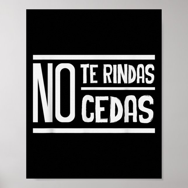 Poster No Te Rindas No Cedas Motivational Insrational Sri (Frente)