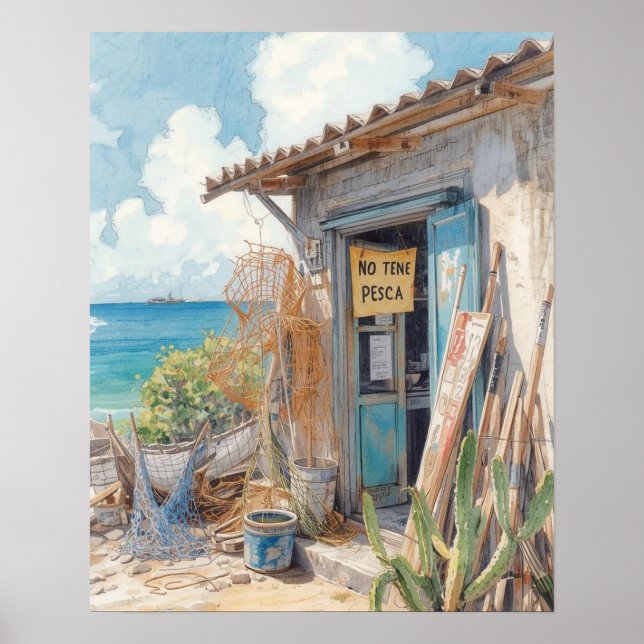 Poster No tene pesca bonaire (Frente)