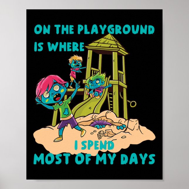 Poster No Teto De Zombie Do Dia Das Bruxas (Frente)