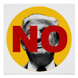 Pôster No Trump (amarelo e vermelho)