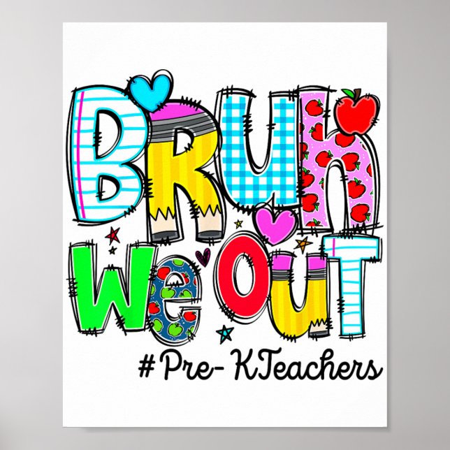 Poster No Último Dia Da Escola Bruh Nós Saímos Professore (Frente)