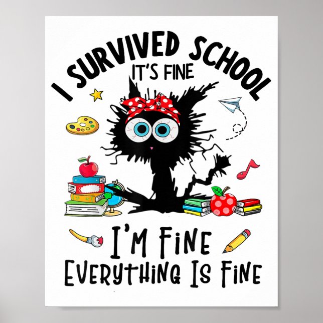 Poster No último dia da escola, está bem, eu estou bem fo (Frente)