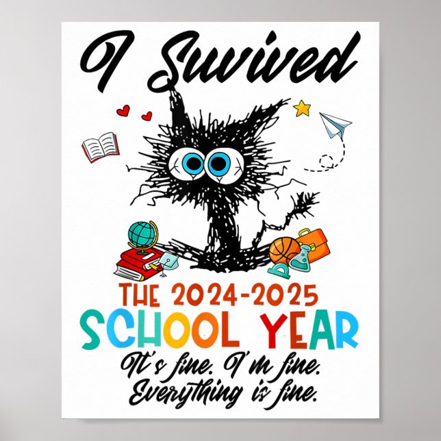 Poster No Último Dia Do Professor Eu Sobrevivi 2024-2025  (Frente)