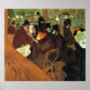 Poster No vermelho por Toulouse-Lautrec