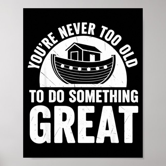 Poster Noah Ark Church Christian Travel Faith You're Neve (Frente)