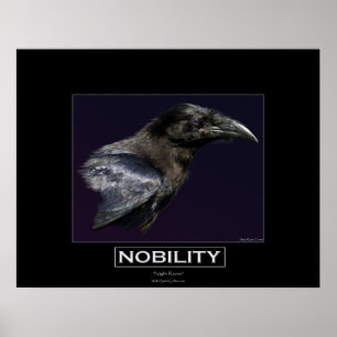 Poster NOBILITY Motivational Raven Portait