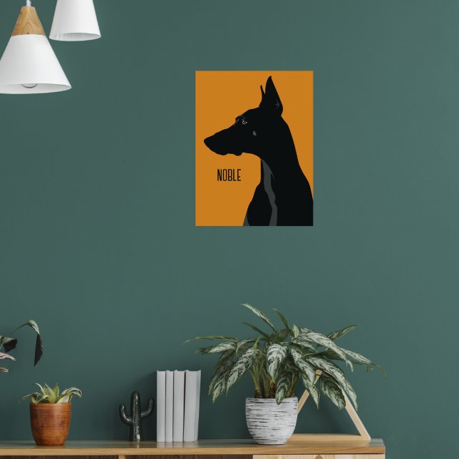 Poster Noble Black Doberman (Sala de Estar 1)