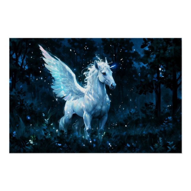 Pôster Noble Pegasus na meia-noite (Frente)