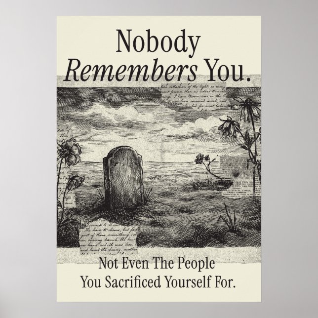 Poster Nobody Remembers You (Frente)