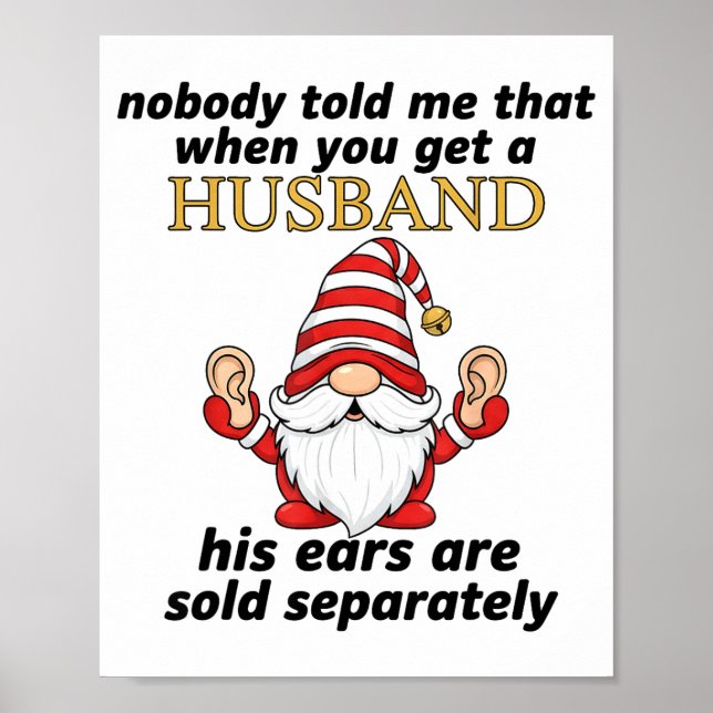 Poster Nobody Told Me When You Get A Husband His Ears Sol (Frente)