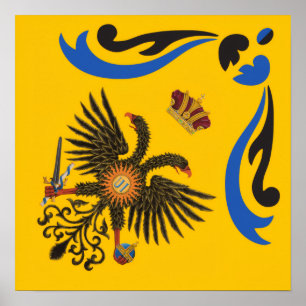 Poster Nobre Contrada dell'Aquila Palio di Siena (Águia)