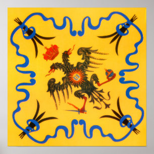 Poster Nobre Contrada dell'Aquila Palio di Siena (Águia)