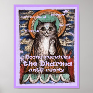 Poster nobre das verdades do gato quatro de Dharma