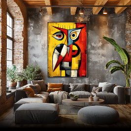 Poster Nocturnal Signal  Contemporary Abstract Expression