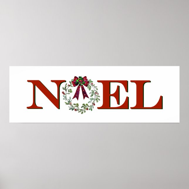 Poster Noel com coroa (Frente)