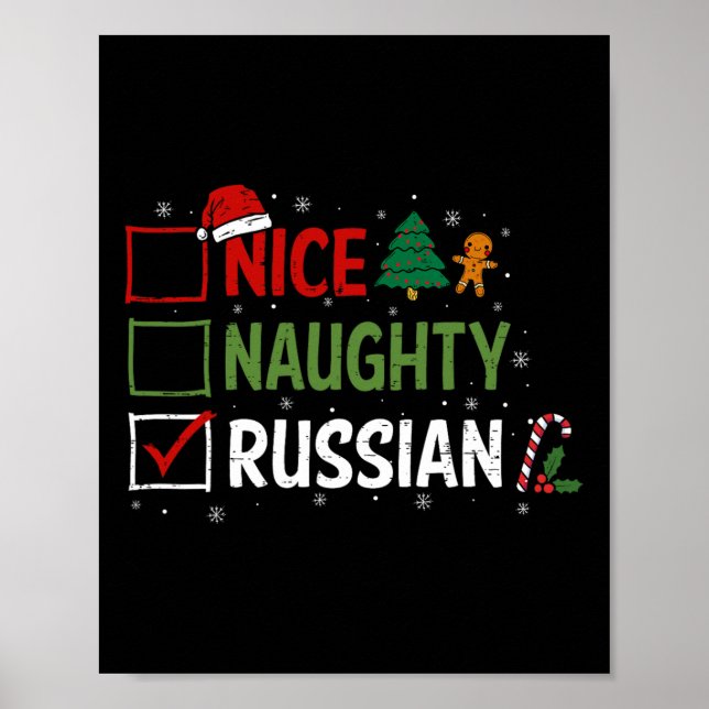 Poster Noel de Natal Russo Bastante Bastante (Frente)
