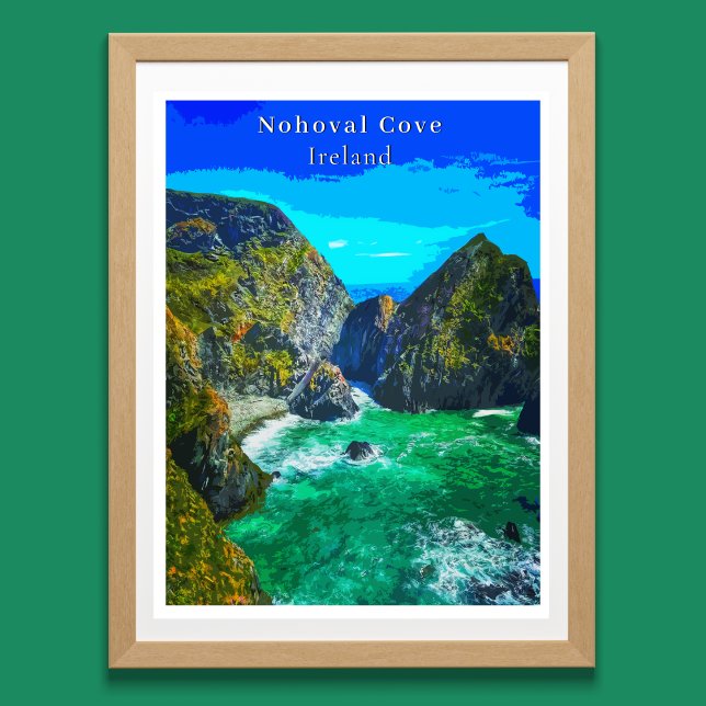 Poster Nohoval Cove Cork Irlanda Estilo Retroativo (Criador carregado)