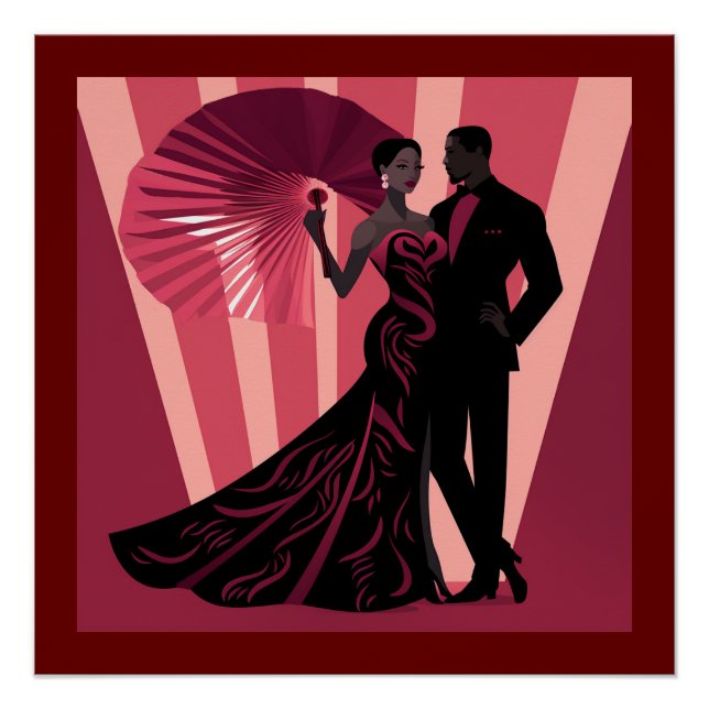 PÔSTER NOIR ELEGANCE-RED #1 (Frente)