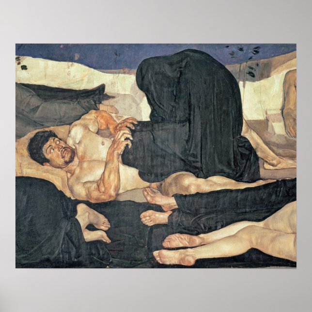 Pôster Noite, 1890 (óleo na canvas) (Frente)