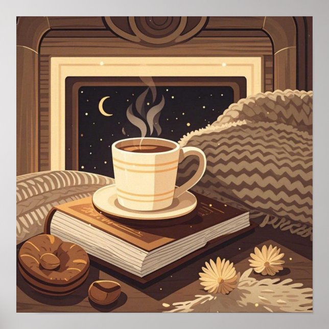 Poster Noite Aconchegante Boho - Celebre noites aconchega (Frente)