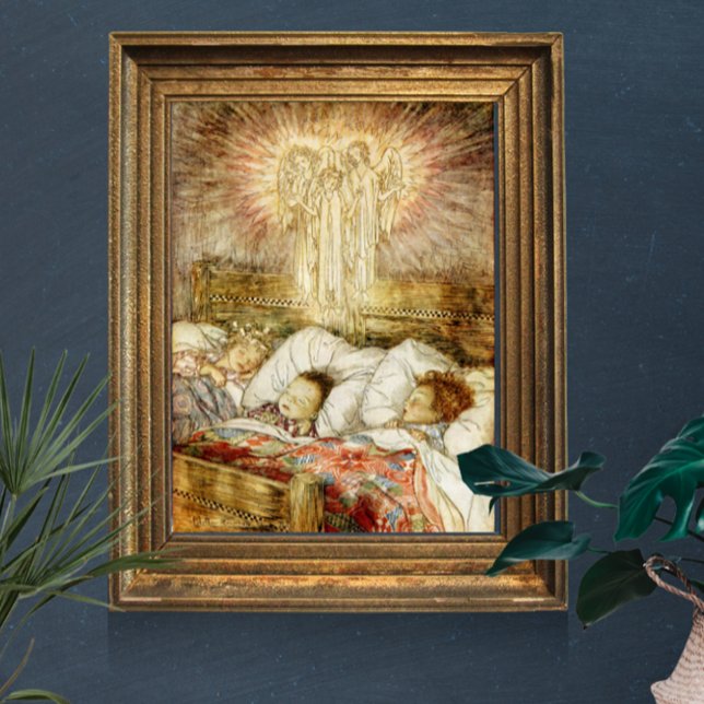 Poster Noite Antes do Natal Crianças na Cama (Criador carregado)