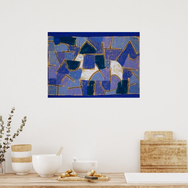 Poster Noite Azul, 1937, por Paul Klee | Zazzle Brasil