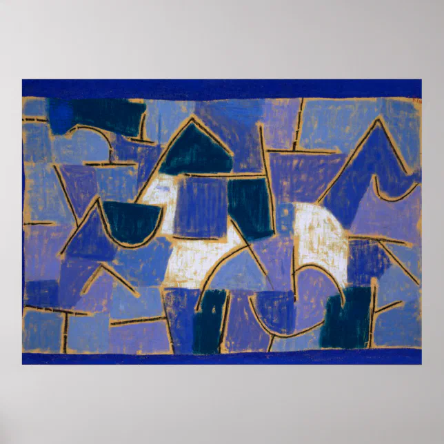 Poster Noite Azul, 1937, por Paul Klee | Zazzle Brasil