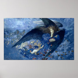 Poster Noite com seu trem de estrelas (Angel com Cherubs)