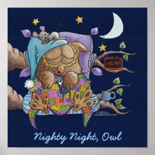 Poster Noite, Coruja