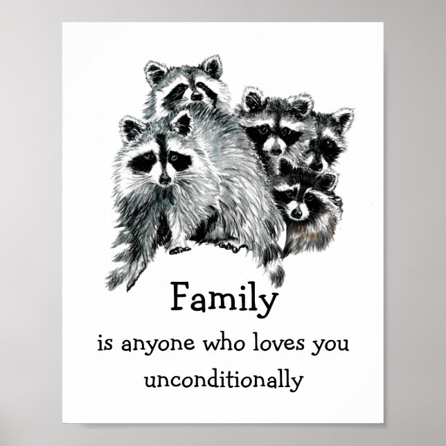 Poster Noite de Amor entre Amigos da Família Raccoon (Frente)