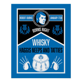 Pôster Noite de Burns Escocês