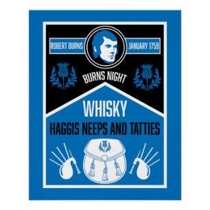 Pôster Noite de Burns Escocês