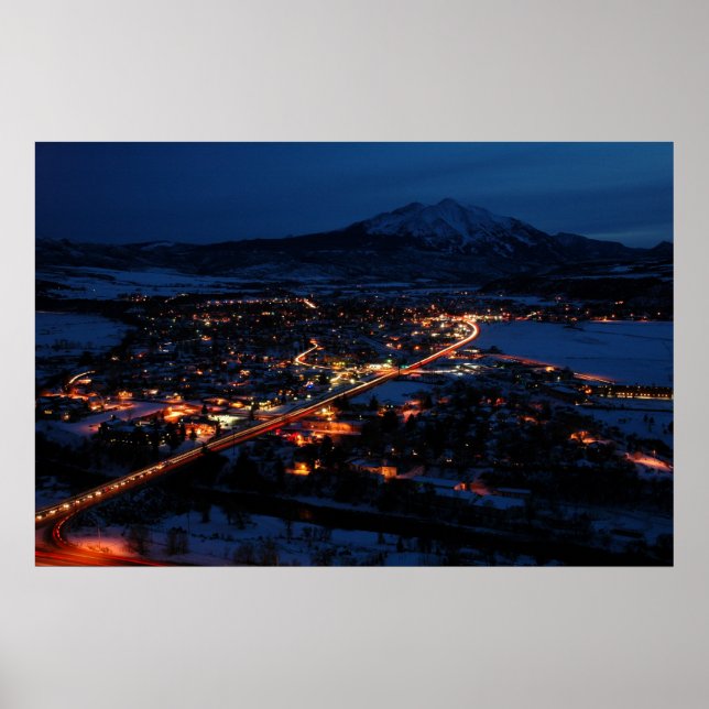 Poster Noite de Carbondale Winter (Frente)