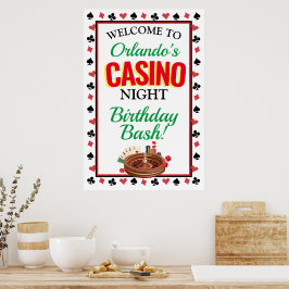 Poster Noite de Cassino Personalizada