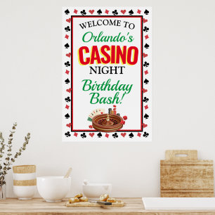Poster Noite de Cassino Personalizada