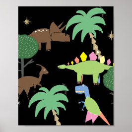 Poster Noite De Dino Dinosaur No Jurrasic Park Art Kids
