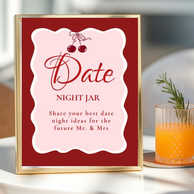 Poster Noite de encontro Sinal de casamento de valentine  (Criador carregado)