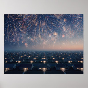 Poster Noite de Fogos de Artifício Suburbanos Liminares