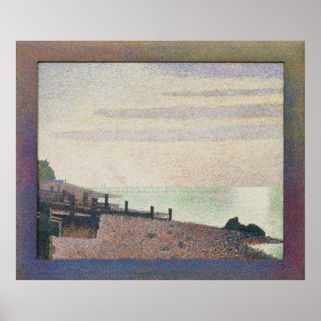 Pôster Noite de Honfleur por Georges Seurat (Frente)