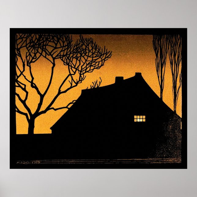 Poster Noite de inverno (1919) apresentada por Julie de G (Frente)