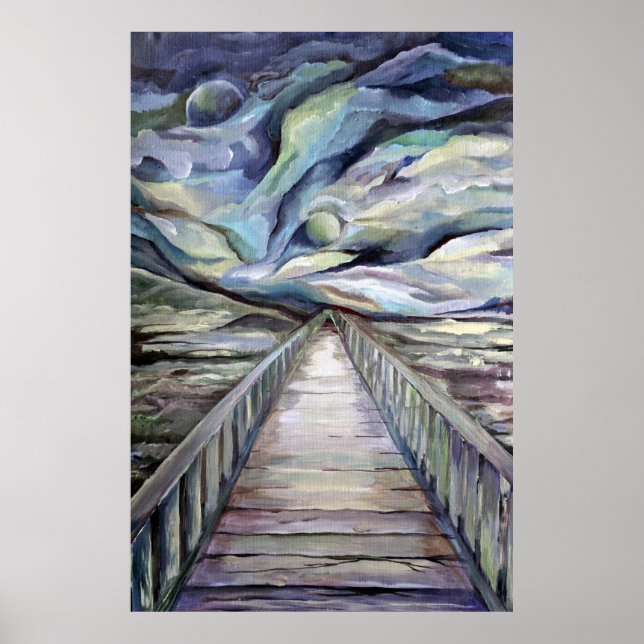 Poster Noite de inverno fria escandinava e fria na Índia (Frente)