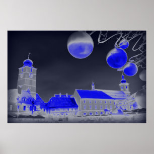 Poster Noite de Natal Azul