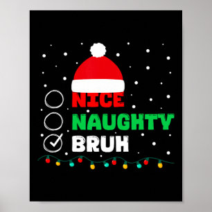 Poster Noite de Natal Bela, Maldita Bruh Engraçado Lista