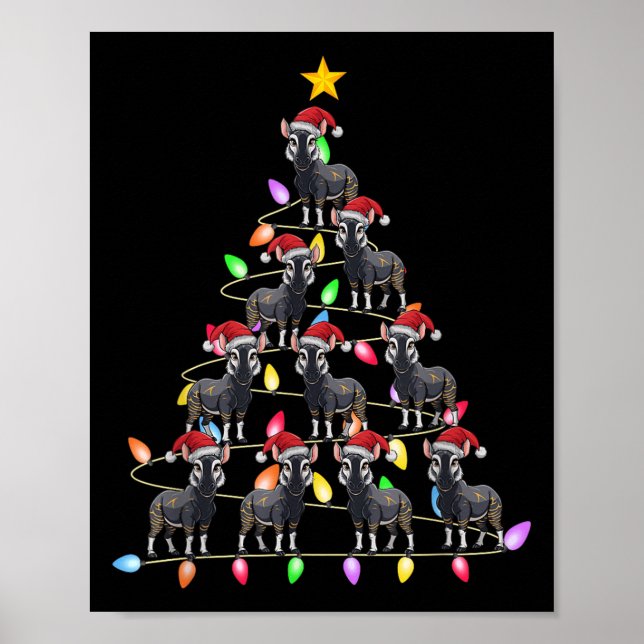 Poster Noite de Natal Luzes Homens Papais noeis Oka Xmas  (Frente)