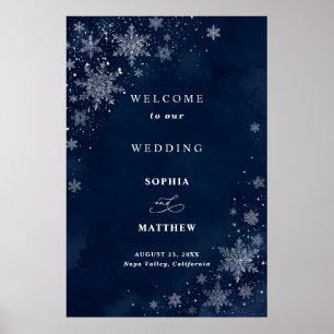 Poster Noite de Neve Casamento Bem-vindo 